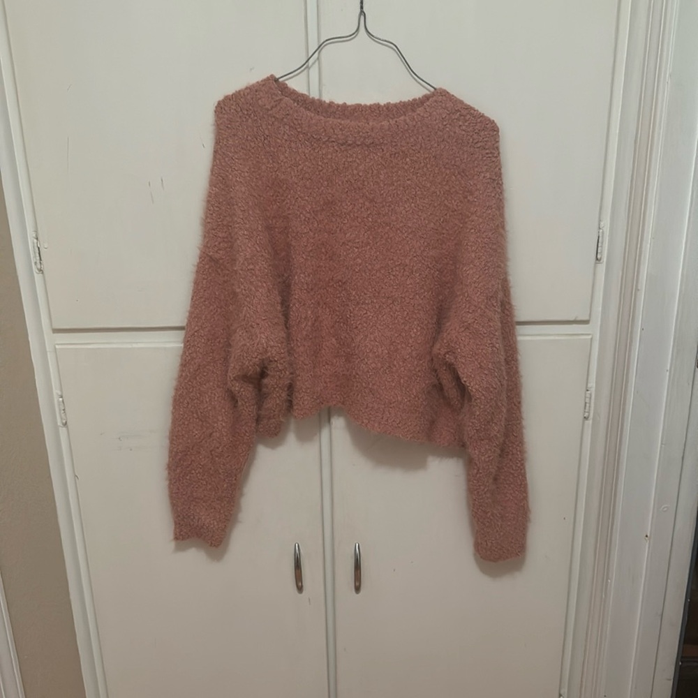 Pink cropped Arizona sweatshirt